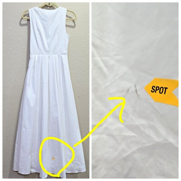 NWT MORE TO COME Rae Midi Dress in White Size XS - Picture 13 of 13